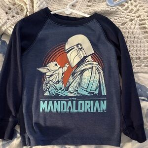 The Mandalorian Kids Navy Blue Long Sleeve Shirt size 4